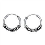 Sterling Silver Bali Hoop Earring
