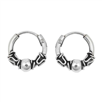 Sterling Silver Bali Hoop Earring