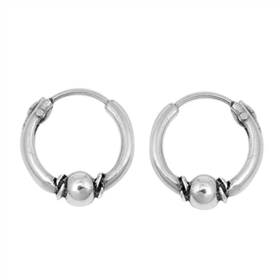 Sterling Silver Bali Hoop Earring