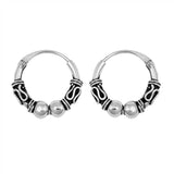 Sterling Silver Bali Hoop Earring