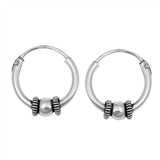 Sterling Silver Bali Hoop Earring