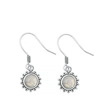 Load image into Gallery viewer, Sterling Silver Oxidized Moonstone Bali Style Earring