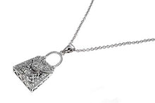 Load image into Gallery viewer, Sterling Silver Necklace Purse With CZ