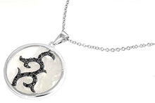 Load image into Gallery viewer, Sterling Silver Necklace Tribal Design With CZ