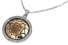 Load image into Gallery viewer, Sterling Silver Necklace Two-Tone With CZ