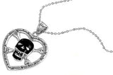 Sterling Silver Necklace Skull With CZ