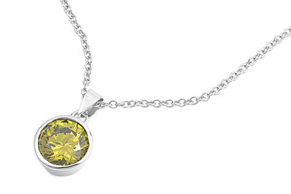 Sterling Silver Necklace With CZ