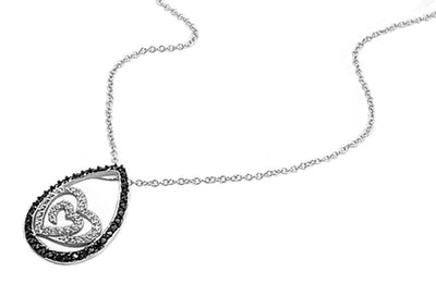Sterling Silver Necklace Heart With CZ