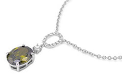 Sterling Silver Necklace With CZ