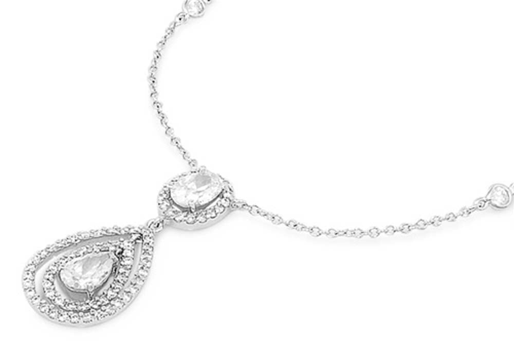 Sterling Silver Necklace With CZ