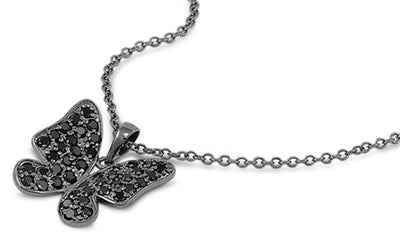 Sterling Silver Necklace Butterfly With CZ
