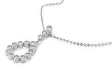 Load image into Gallery viewer, Sterling Silver Pear Clear CZ Necklace