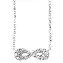 Load image into Gallery viewer, Sterling Silver Infinity Clear CZ Necklace