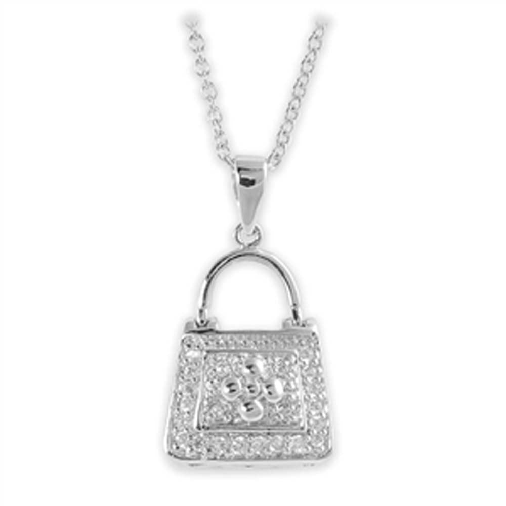 Sterling Silver Necklace With CZ