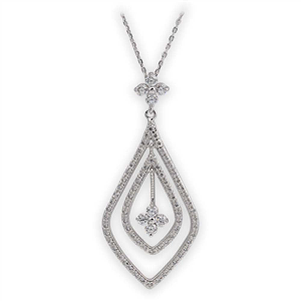 Sterling Silver Necklace With CZ