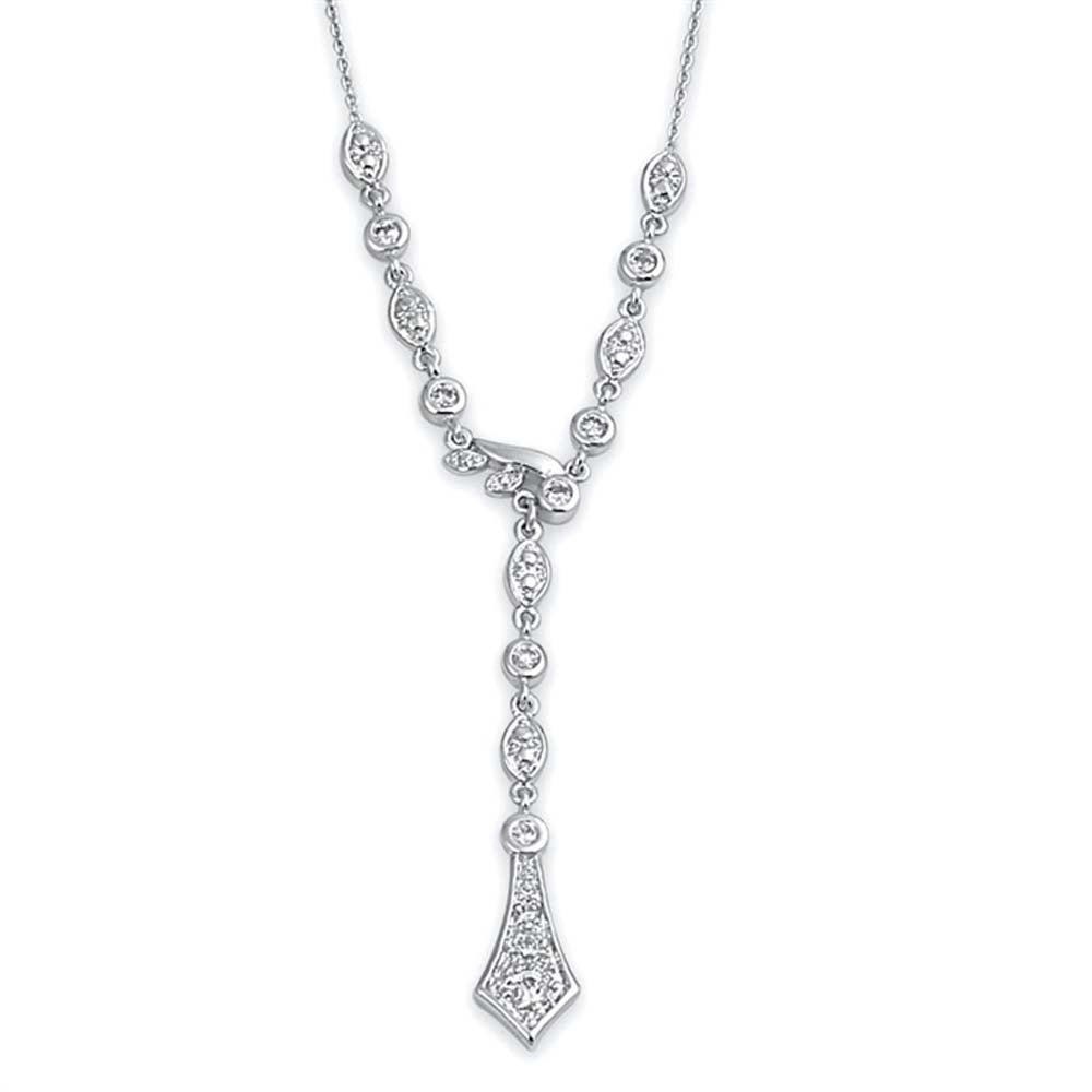 Sterling Silver Necklace With CZ