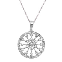 Load image into Gallery viewer, Sterling Silver Clear CZ Round Necklaces