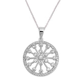 Sterling Silver Clear CZ Round Necklaces