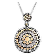 Load image into Gallery viewer, Sterling Silver Clear CZ Round Necklace