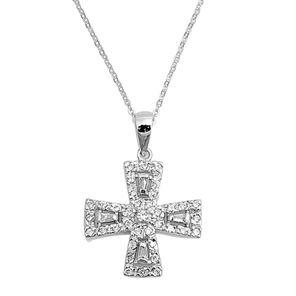 Sterling Silver Necklace With CZ