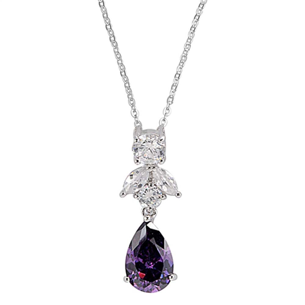 Sterling Silver Necklace With CZ