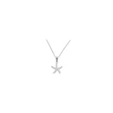 Sterling Silver Clear CZ Star Necklace