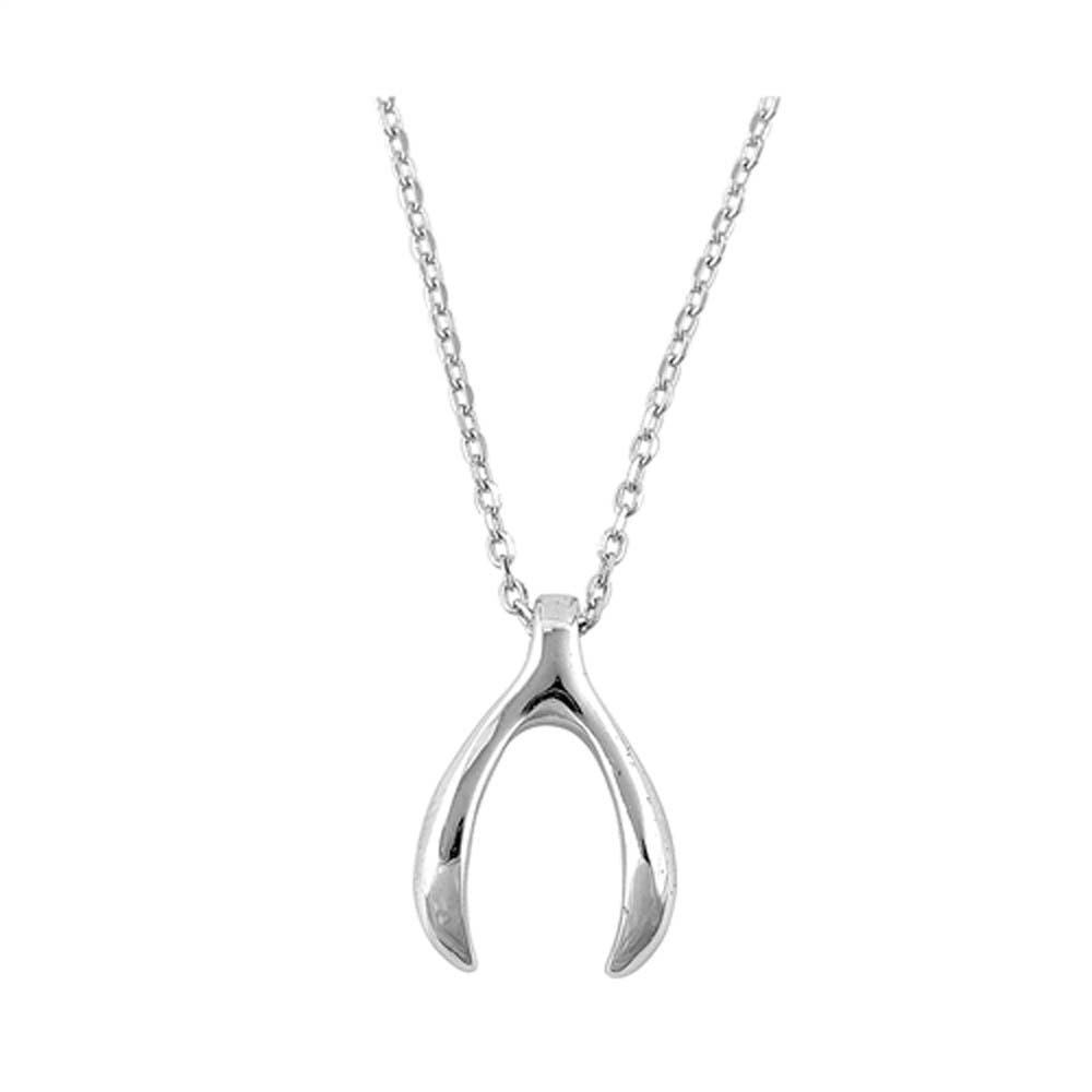 Sterling Silver Gold Wishbone Necklace - Sophie Oliver Jewellery