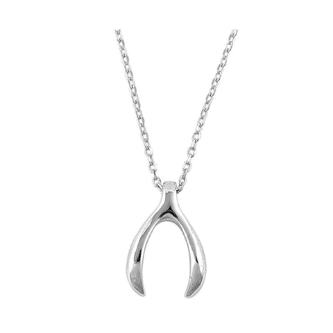 Sterling Silver Wishbone Necklace