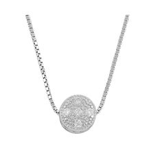 Load image into Gallery viewer, Sterling Silver Clear CZ Round Necklace