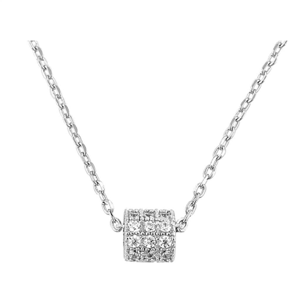 Sterling Silver Clear CZ Necklace