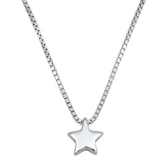 Sterling Silver Star Necklace-5mm
