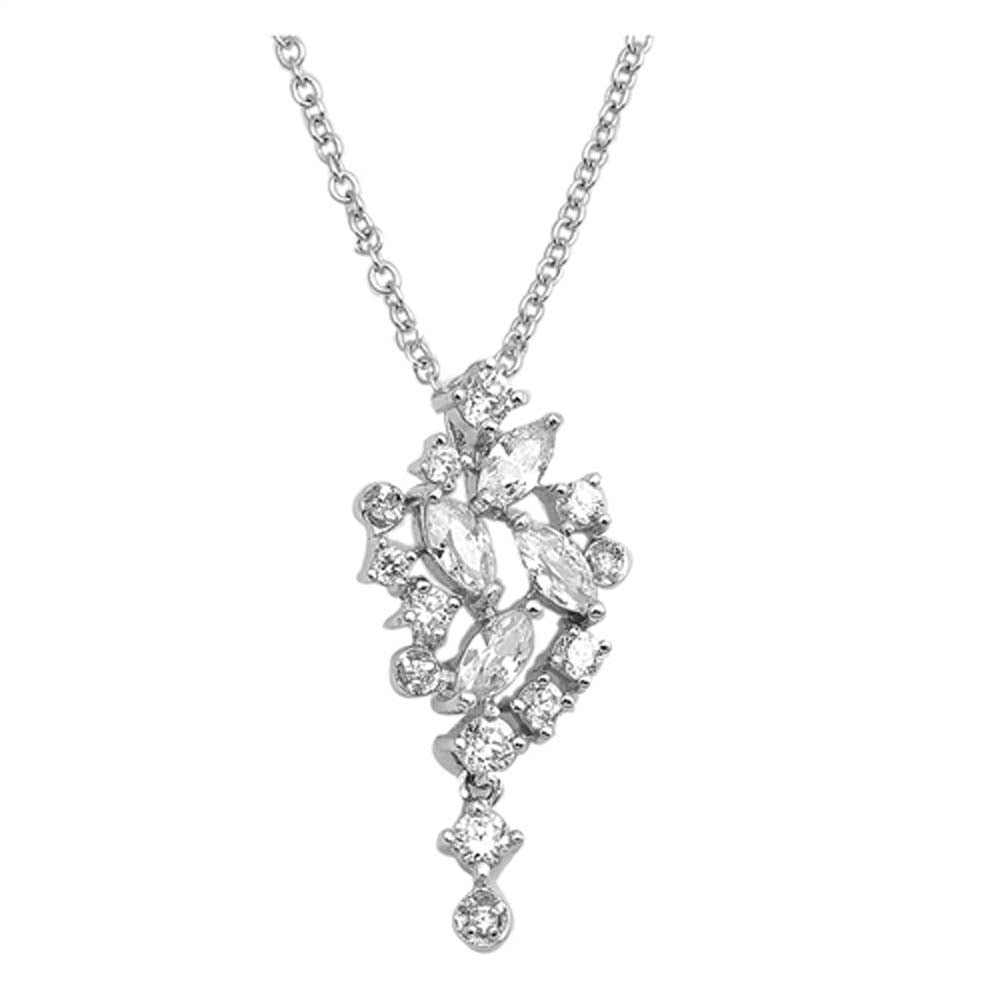 Sterling Silver Necklace With CZ