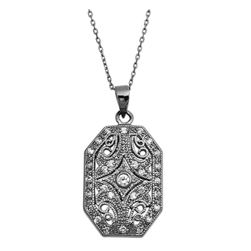 Sterling Silver Necklace With CZ