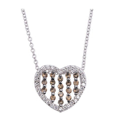 Sterling Silver Necklace Heart With CZ