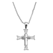 Load image into Gallery viewer, Sterling Silver Necklace Cross With CZ