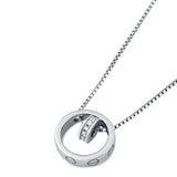 Sterling Silver Round Necklace