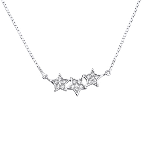 Sterling Silver Stars Necklace