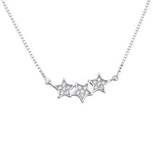 Load image into Gallery viewer, Sterling Silver Stars Necklace