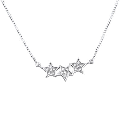 Sterling Silver Stars Necklace