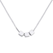 Load image into Gallery viewer, Sterling Silver Cube Necklace