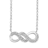 Sterling Silver Clear CZ Infinity Necklace