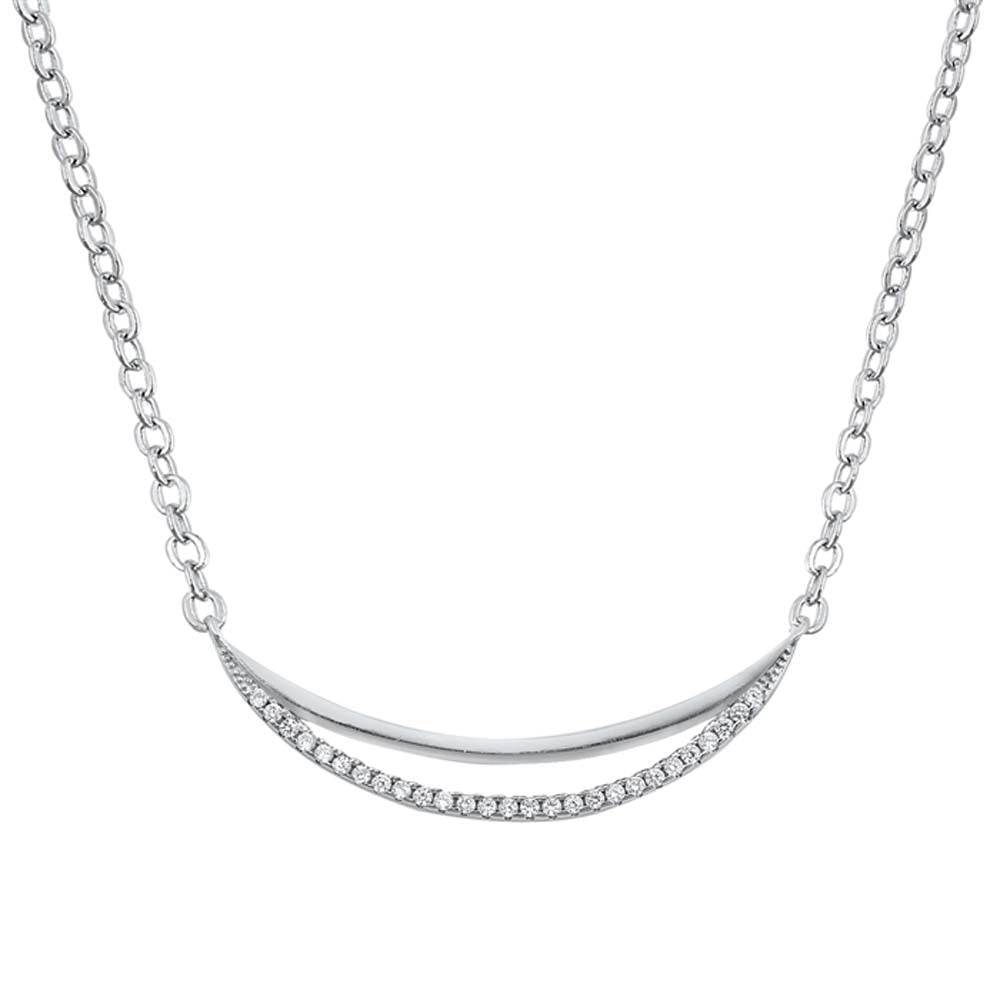 Sterling Silver Clear CZ Necklace