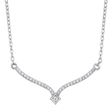 Load image into Gallery viewer, Sterling Silver Clear CZ Necklace