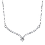 Sterling Silver Clear CZ Necklace