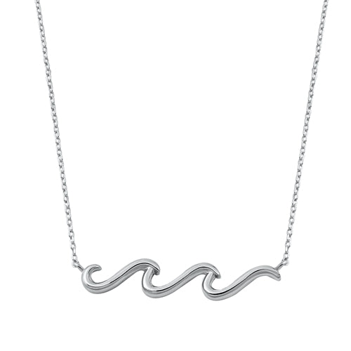 Sterling Silver Waves Necklace