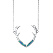 Load image into Gallery viewer, Sterling Silver Antlers Necklace