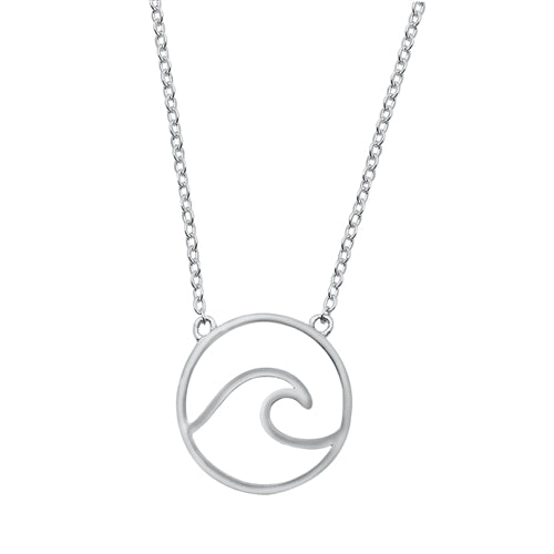 Sterling Silver Wave Necklace