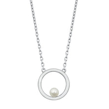 Load image into Gallery viewer, Sterling Silver Round Pearl Necklace