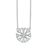 Sterling Silver Snowflake Clear CZ Necklace