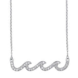 Sterling Silver Waves Necklace